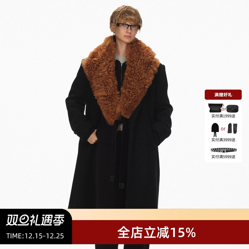 ECHOADE廓形设计中长款毛呢大衣