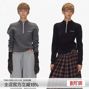 型绵羊毛半拉链高领上衣针织毛衣 正肩版 ECHOADE精致慵懒 经典