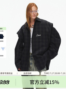 ECHOADE时髦趣味多造型穿法 宽松廓形两件套衬衫棉服