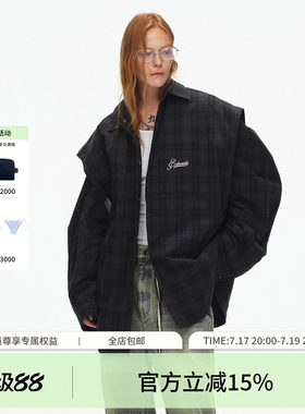 ECHOADE宽松廓形两件套衬衫棉服