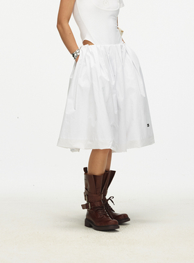 ECHOADE立裁雕琢 俏皮减龄 亲肤灵动花苞设计优雅时髦褶皱半身裙