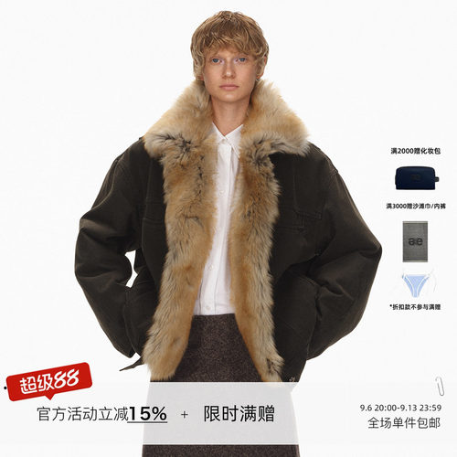 ECHOADE大毛领羽绒服夹克外套