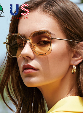 花雨伞百搭复古风超轻显瘦太阳镜