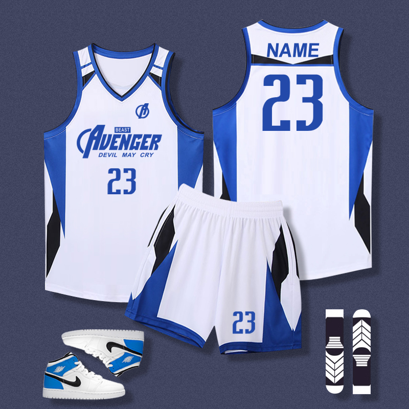 篮球服套装男定制夏美式球衣学生