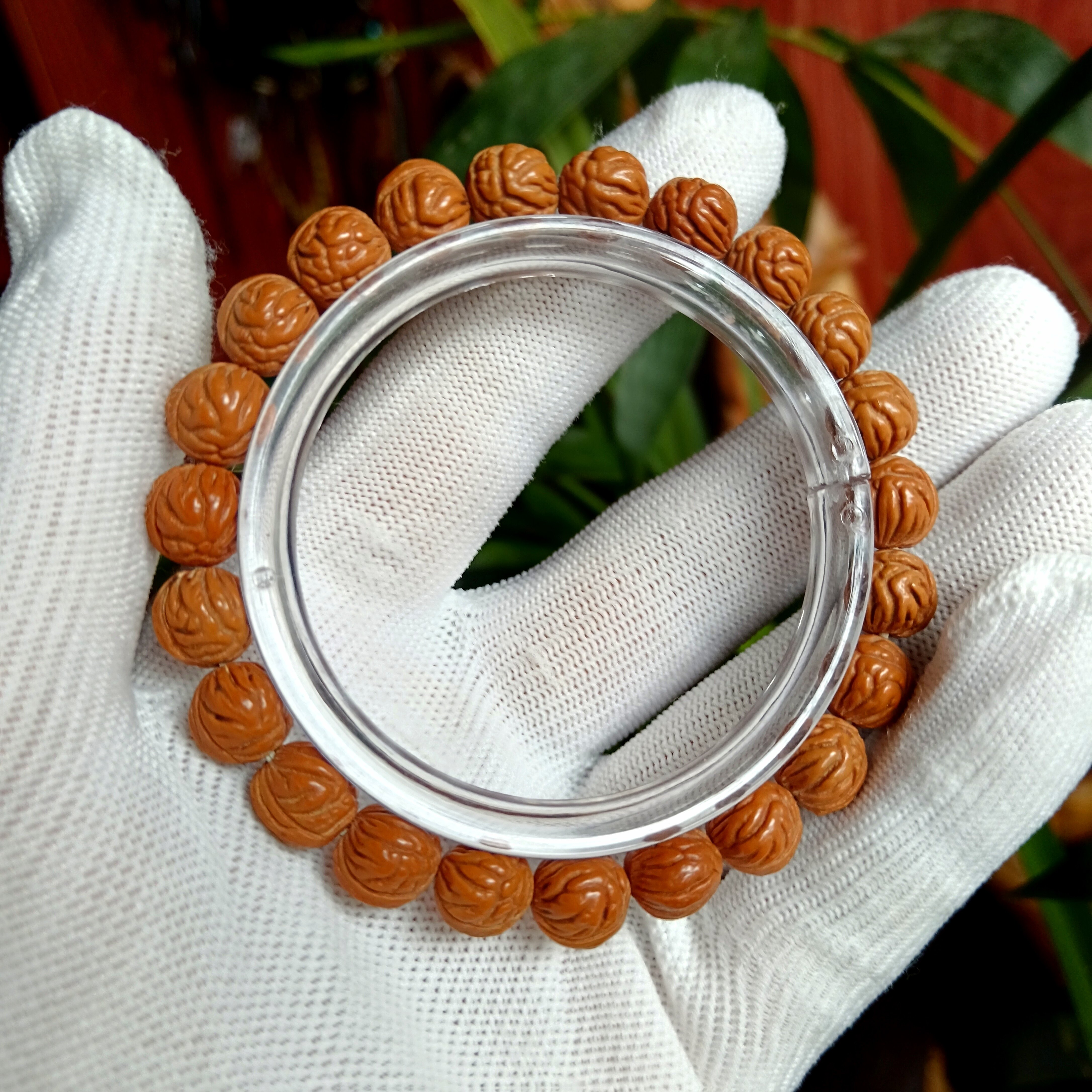 秦岭山龙纹桃核小金豆手串纹理深核质好小尺寸小桃核手串8mm左右