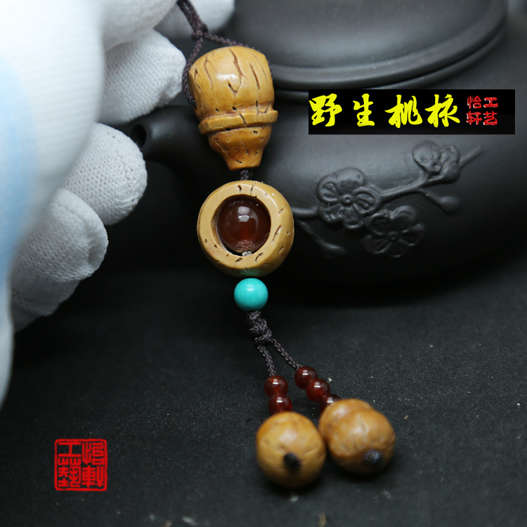 星月菩提桃核金刚各种长串脖挂配饰三通转运珠背云弟子珠桃核雕刻