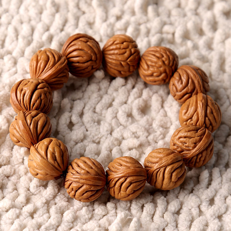 秦岭山野生桃核手串核桃把件长串地球仪桃核火焰纹桃胡