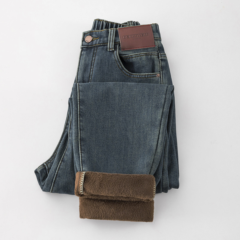 加绒牛仔裤女秋冬季新款大码200斤胖mm显瘦半松紧高腰弹力哈伦裤,女装/女士精品,牛仔裤,淘宝优惠券,粉丝福利购,淘宝优惠卷