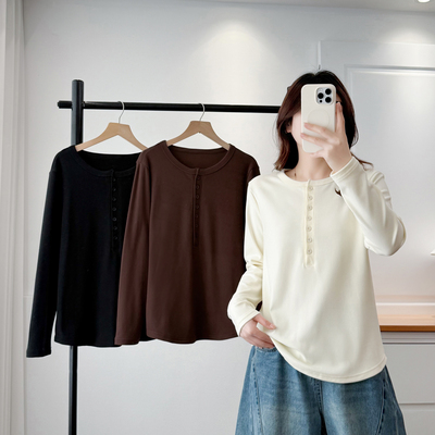 胖mm正肩打底衫女大码德绒内搭