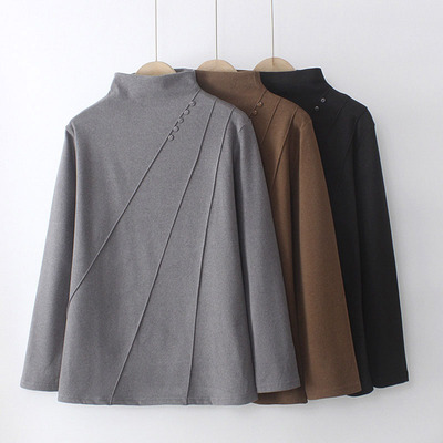 打底衫女秋冬大码胖mm洋气