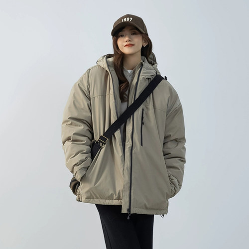 宽松胖妹妹棉服女大码棉衣外套