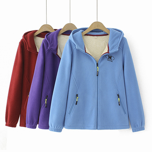 200斤胖mm显瘦摇粒绒连帽卫衣 外套女加绒加厚大码 2023年新款 冬季