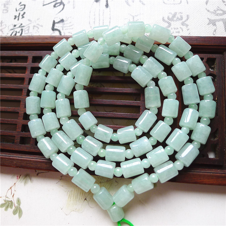 正品天然翡翠A货老坑种翡翠 精美招财进宝路路通财项链 配证书