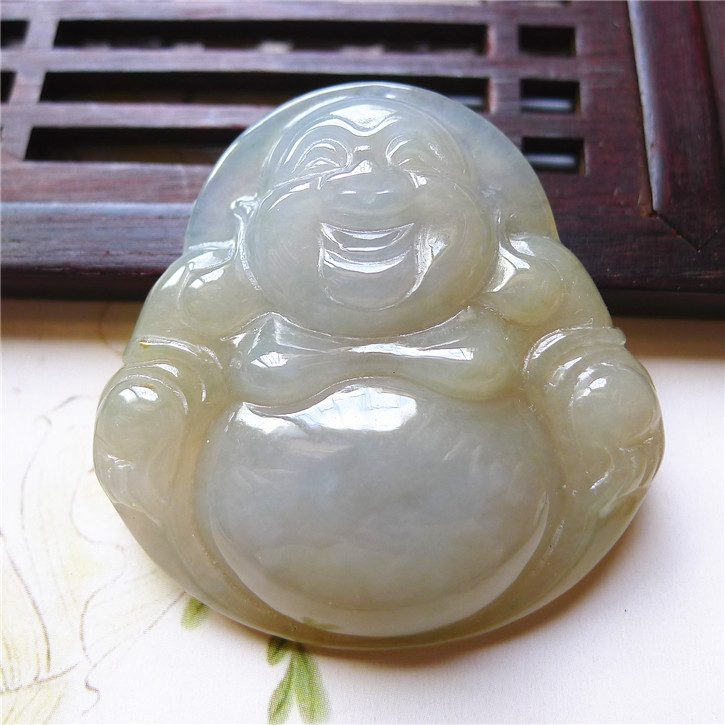 老坑种招财配鉴定证书佛公吊坠