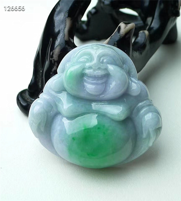 老坑种精雕招财配证书佛公吊坠