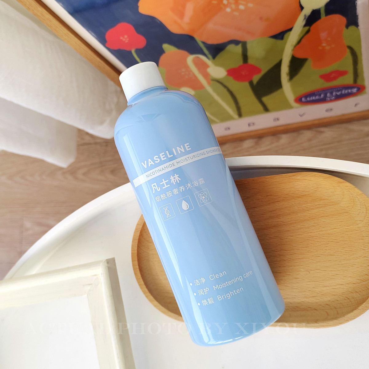 cca凡士林烟酰胺奢养滋润沐浴露不干不紧绷~400ml白嫩香体润肤