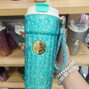 高颜值生日礼物仙女纯钛咖啡杯内外纯钛水杯保温杯随手车载吸管杯