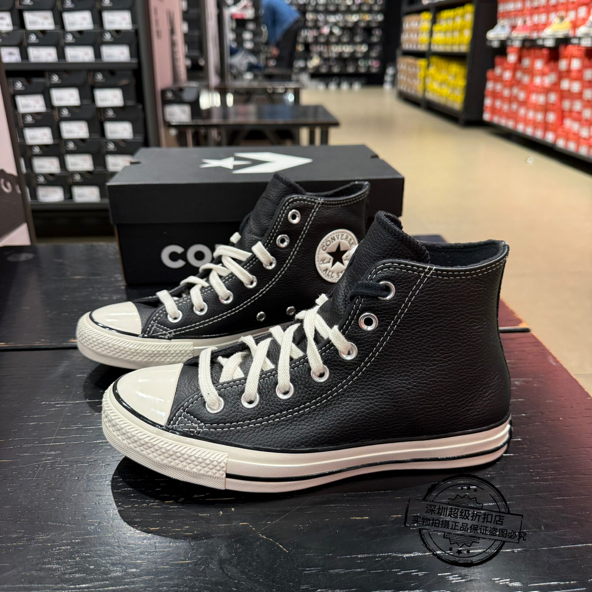 Converse匡威新品男女冬季牛皮加绒保暖棉鞋休闲帆布鞋 A27122C