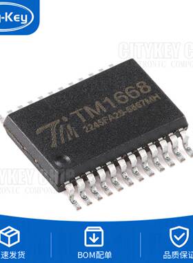 原装 TM1668 SSOP-24 带键盘扫描接口的LED驱动控制IC