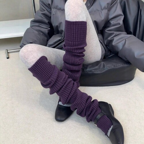 堆堆袜套女保暖护膝两穿踩脚腿套