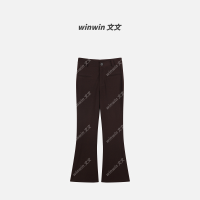 《欲姐西装裤》文文私服 时尚百搭修身微喇休闲裤预WWC6XXK0870