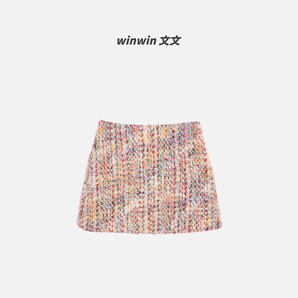 【粗花呢】文文私服 气质百搭休闲洋气显瘦半身裙预WWQ5BSQ2641