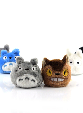 日系宫崎龙猫公仔小吉卜小黑煤炭白球捏脸手掌沙包团子樱花猫玩偶