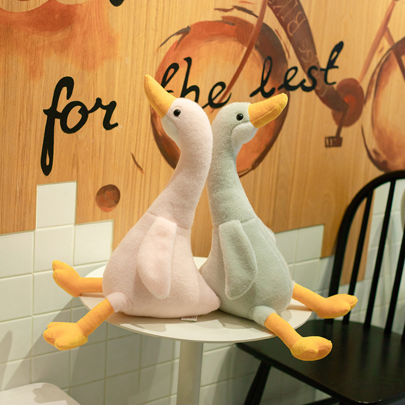 呆萌一只大白鹅公仔创意网红天鹅玩偶大白鸭子抱枕仿真鹅女友礼物