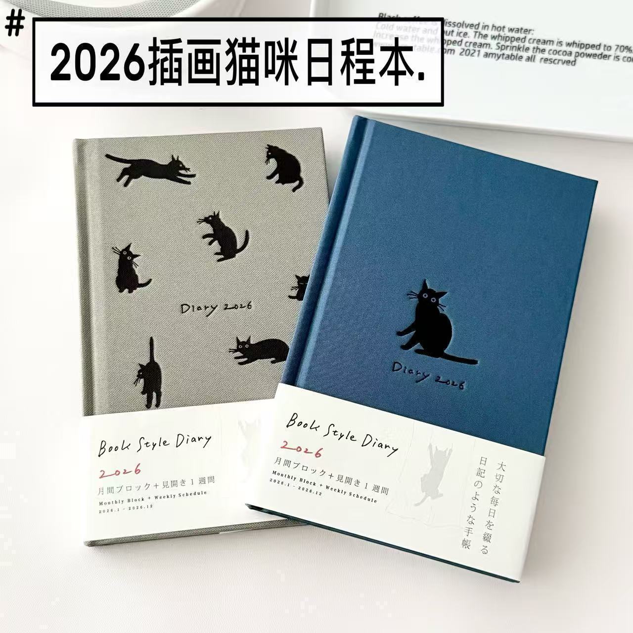 2026新插画猫咪B6笔记本