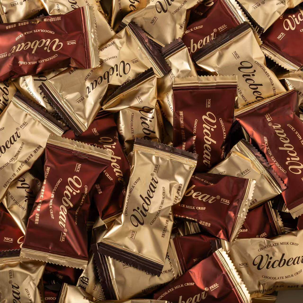 雅伯浓香巧克力夹心奶脆婚宴招待糖果结婚婚庆散装喜糖年货小零食