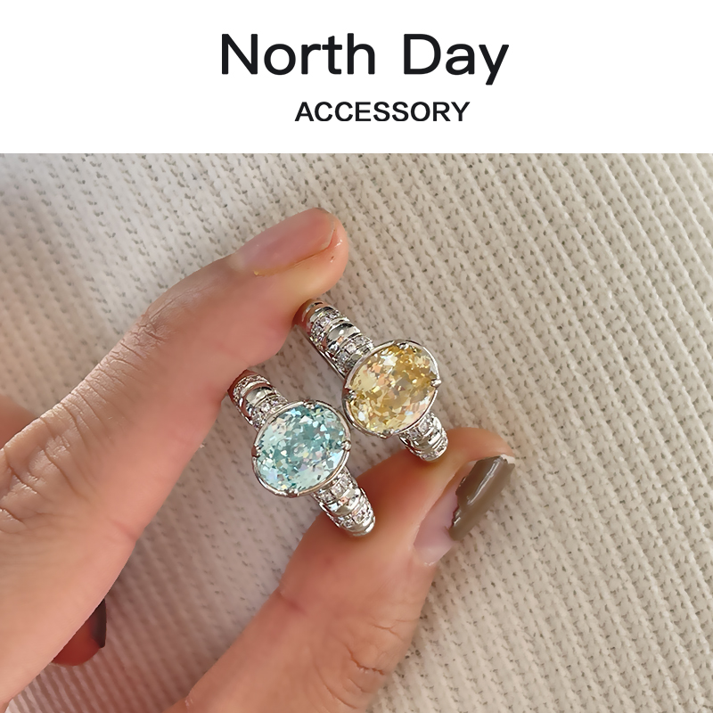 Adhoc Passion果汁阳台彩色蛋形宝石帕拉伊巴色沙弗莱绿开口戒指