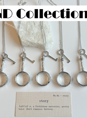 NDColl探索之镜 创意放大镜童趣habi博主款ins钛钢长项链毛衣链