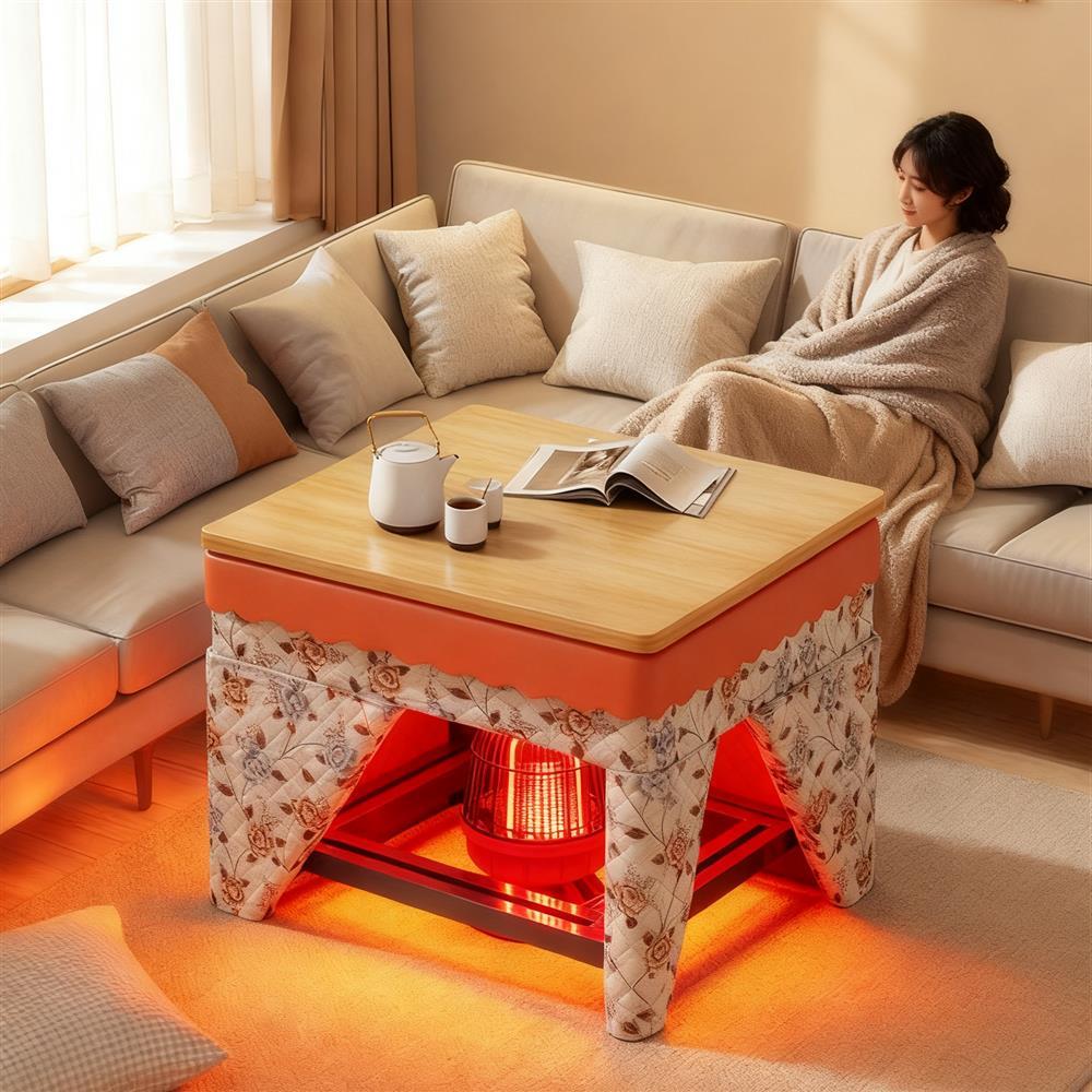 可折叠不锈钢正方形烤火桌