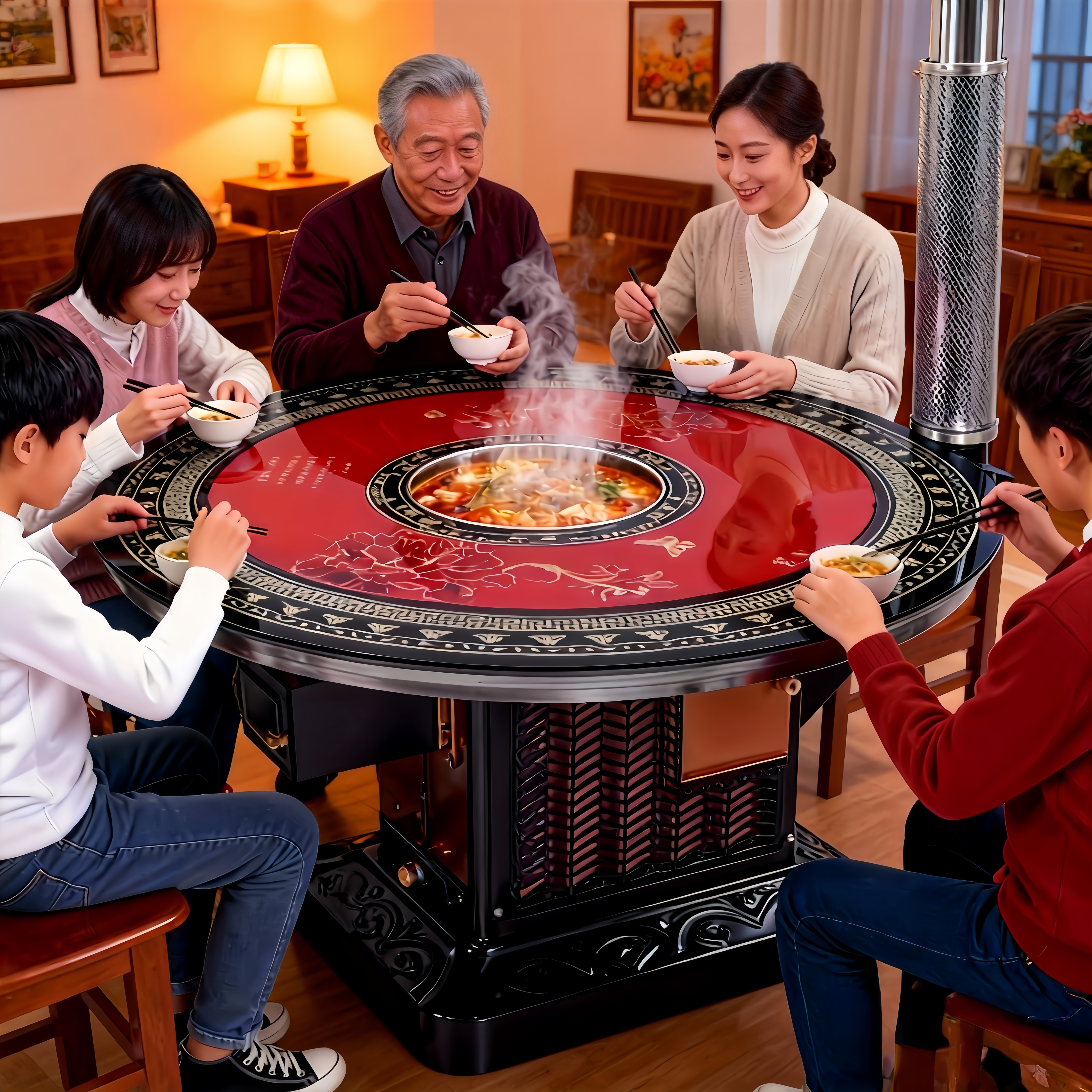 两用取暖炉农村柴煤气化柴火炉