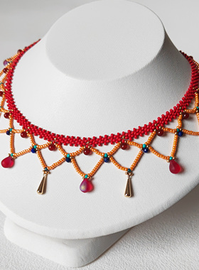 异域风情重工天然石汉服璎珞