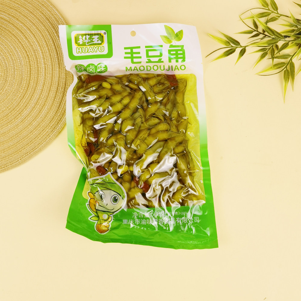 铧玉辣卤味毛豆角500g