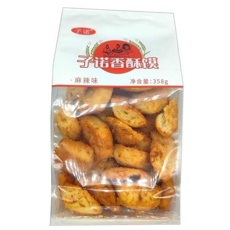 子诺香酥馍358g陕西特产麻辣味椒盐味蒲城馍片馍丁馒头片饼干早餐