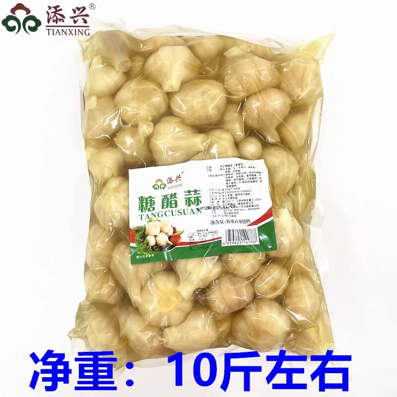 添兴糖醋大蒜大包装约14斤/袋糖蒜甜蒜腌制泡大蒜头糖醋蒜瓣泡菜