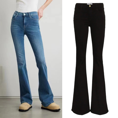 美国牛仔裤微喇叭显瘦修身长裤