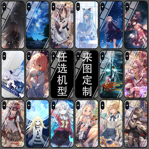 动漫手机壳定制适用华为Nova12/13畅享70mate60二次元P50/40pro荣耀90/80/70magic5畅玩40plus钢化玻璃硅胶壳
