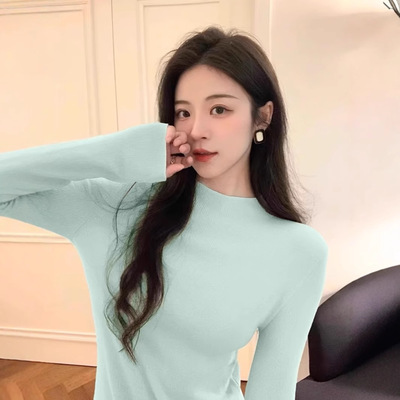 汕头市潮阳区谷饶亿涵梦针织厂（糖果半高领卷边羊绒打底衫纯色）