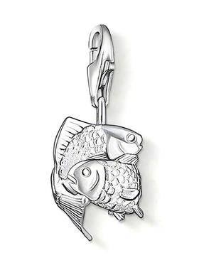 双鱼座Pisces十二星座吊坠925银挂坠子个性时尚托马斯萨博首饰品