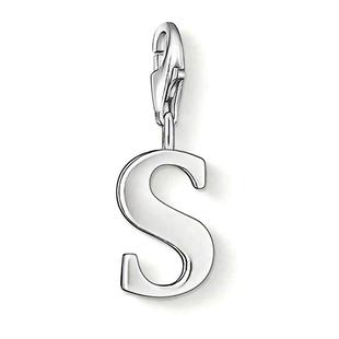 新年蛇年春节首饰品 英文拼音字母S吊坠925银弹簧扣托马斯萨博个性
