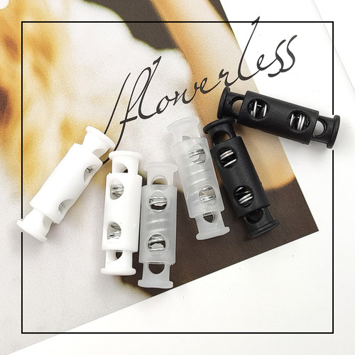 黑白半透明双头按压弹簧扣帽MC