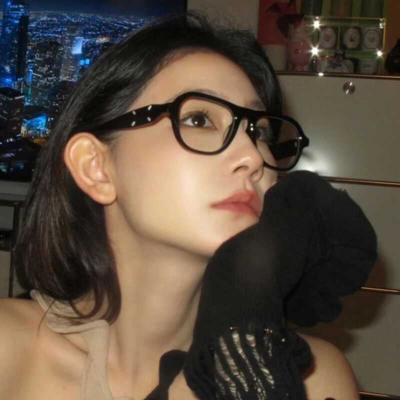 复古粗黑框眼镜框GM2024新款女