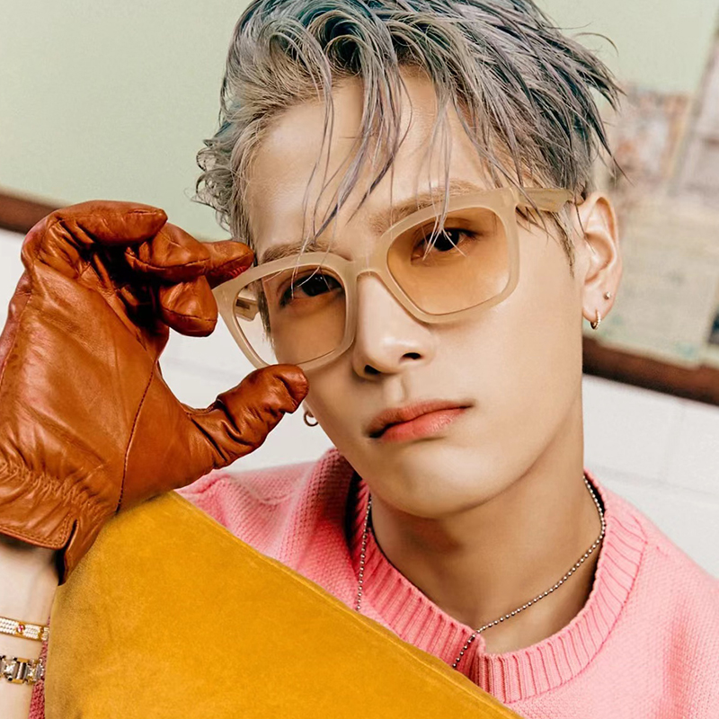 渐变落日ins大脸可配近视墨镜女