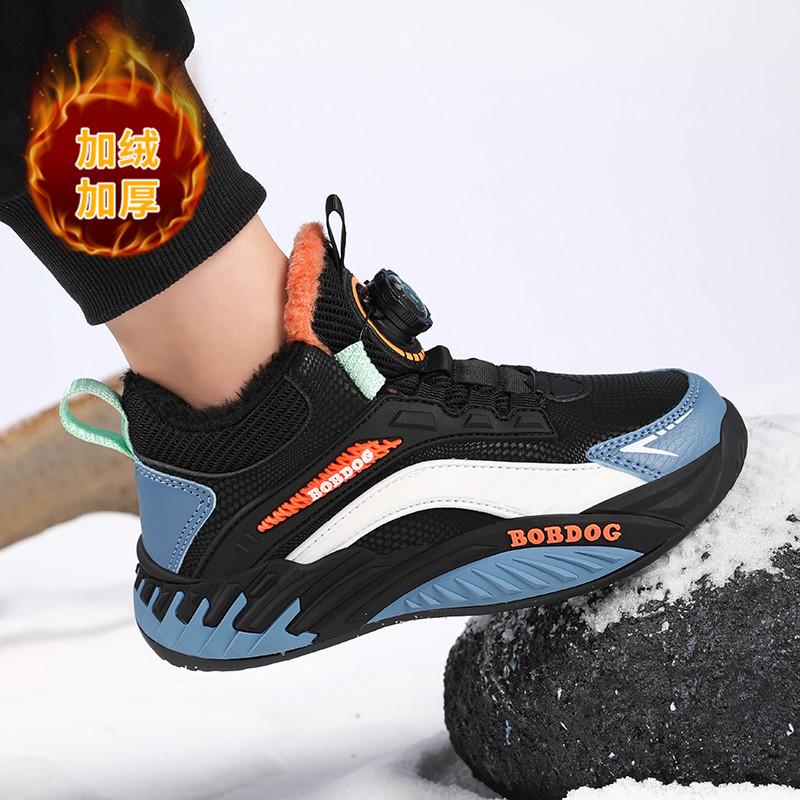 巴布豆男童加绒2025新款运动鞋