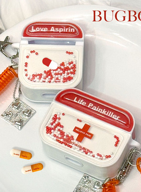 BUGBOX原创【音乐药盒】适用苹果AirPods3 AirPods4保护壳个性高级磁吸Pro2二三四代新款无线耳机套潮男女生