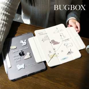 Air7 10.9 2024 13寸防摔壳适用苹果笔槽mini7防摔套2025三折可 法式 线条松弛小狗磁吸分拆保护壳ipad10