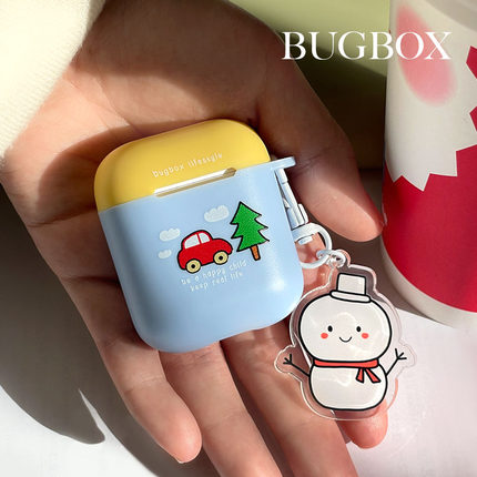 BUGBOX日韩可爱雪人可爱适用airpods3保护套苹果耳机一二三代Pro2硅胶壳防摔